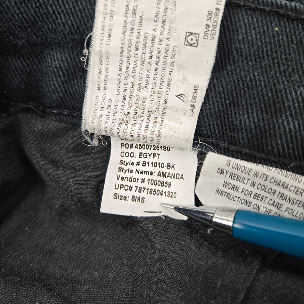 Gloria Vanderbilt Women's Jeans Amanda size 8 Short Black - Picture 12 of 13